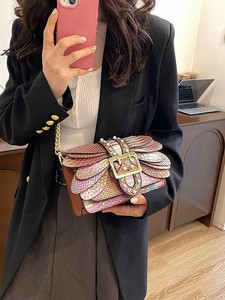Bolso de Noche Elegante de PU para Mujer con Cadena de Perlas, Cartera de Mano para Banquete, Bolso de Hombro Cruzado para Fiesta - Product Image 6