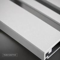 Diffuseur linéaire robuste moderne en alliage d'aluminium et ABS, grille de ventilation carrée pour système CVC de bâtiments commerciaux et d'entrepôts