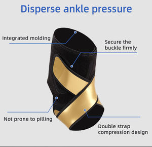 Soporte de Tobillo Deportivo con Doble Correa de Compresión, Protección para Correr en Invierno, Entrenamiento en Gimnasio, Tejido Transpirable y Suave - Product Image 3