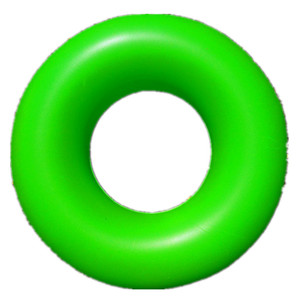 Anillo de natación con doble airbag grueso, flotador inflable de color sólido para uso en piscinas para niños, patrón aleatorio multicolor - Product Image 4