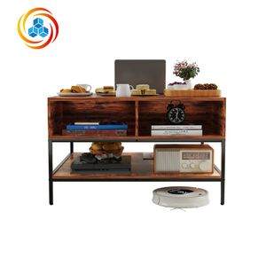 Flip-Top Farmhouse <b>Coffee</b> <b>Table</b> Storage Dark <b>Walnut</b> Black Metal 31.5" Lift-Top W/Hidden Compartment Eco-Friendly Easy Assembly - Product Image 4