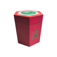 Boîte rigide hexagonale classique personnalisée avec logo, estampage à chaud, découpe de précision, ruban et papier de soie pour bijoux et montres de luxe – Vente en gros