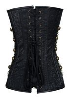 Body Shapewear noir pour femmes, Lingerie gothique, Corset Steampunk, Bustier avec chaînes, grande taille