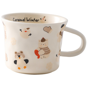 <b>Cute</b> Animal Handmade Pottery Coffee <b>Mug</b> with Special Handle - Product Image 5