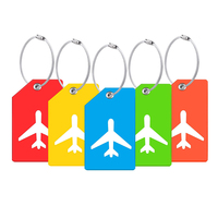 Acessórios de viagem a granel, logotipo personalizado, oem, designer de viagem, avião em branco 3d, silicone macio, etiqueta de nome de bagagem