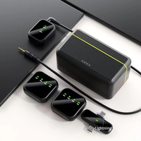K50 Cámara Micrófonos 2 Kit DE MICRÓFONO INALÁMBRICO Portátil y compacto Amplia compatibilidad 15 horas Duración de la batería Transmisión inalámbrica
