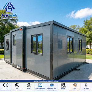 Maison pliable moderne, résistante au vent (150 km/h), avec plafond de 2,4 m, pour conteneurs de 20, 30 et 40 pieds, 2 ou 3 chambres, salle de bain, type bungalow - Product Image 1