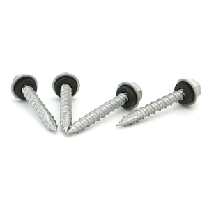 Tornillos Autorroscantes de Cabeza Hexagonal de Acero Galvanizado Grado GR5 con Arandela Adhesiva, Rosca Métrica Estándar para Fijación de Chapa Metálica - Product Image 1