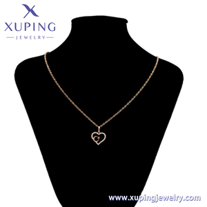 Xuping-Collar chapado en oro de 18k con forma de corazón, joyería romántica, diseño elegante, novedad, A00908612 - Product Image 5