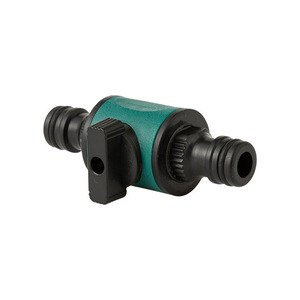 Conector Rápido para Manguera de Jardín de 16 mm, Conector Recto de Plástico con Válvula de Interruptor para Riego - Product Image 1