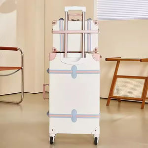 Maleta de Viaje de Cuero PU Vintage con Logotipo Personalizado 2026, Bolsa de Viaje para <span class=keywords><strong>Mujer</strong></span>, Equipaje de Mano con <span class=keywords><strong>Ruedas</strong></span> Giratorias de 13/20/24 Pulgadas - Product Image 5