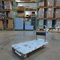 Camion à plat électrique de capacité de Shou Wo 3t avec chariot de levage hydraulique de fourche de cisaillement ramassage pratique déchargement nouveau détail