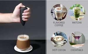Mousseur à lait manuel SMT avec support, mini-blender et mixeur électrique pour café, frappé, <span class=keywords><strong>latte</strong></span>, matcha - Product Image 4