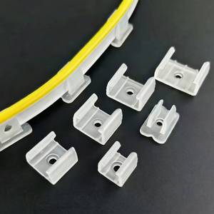 Easy Install LED Neon Flex Fixing Clips Clear <b>PVC</b> Retaining Clips for 2835 5050 SMD LED <b>Strip</b> Light Accessories Wholesale - Product Image 1