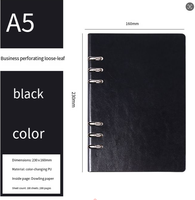 Carnet de voyage en cuir PU à couverture rigide à feuilles mobiles A5 avec logo personnalisé pour cadeau promotionnel