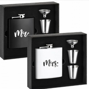 Bán buôn 7Oz 8ozhip Flask Set rắn thép không gỉ Pocket Whiskey vít chai rượu vang bên ngoài uống rượu Hip Flask chai - Product Image 2