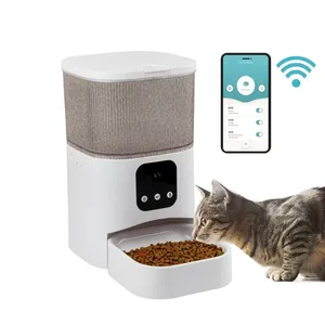 Desmontagem em aço inoxidável Transparente Hooper ABS câmera elétrica cat dog alimentador automático comida tigela wifi inteligente pet alimentador