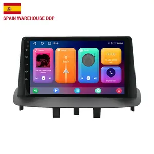 Europe Spain Warehouse DDP Android Auto CarPlay Compatible Built-In GPS Navigation DVD Player Renault Megane 3 Car Stereo
