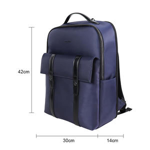 The Huntingtin Minimalist Nylon Backpack Solid Navy Blue Softback Durable Zipper Hasp Closure Unisex Daily Use - Product Image 2
