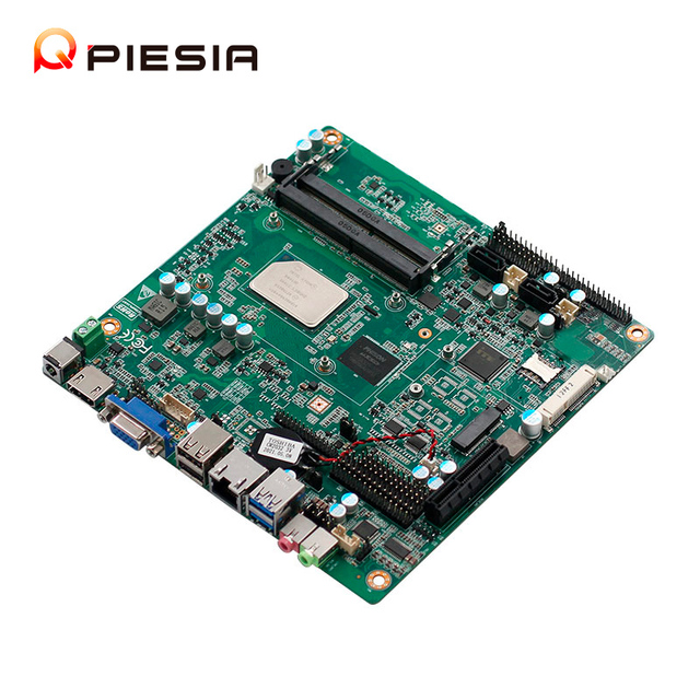 Piesia Intel Celeron J6412 Mini-ITX Motherboard 2*Lan 6Com LVDS/eDP+VGA+HD1.4 Kiosk Industrial All in One Panel PC Motherboard