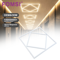 Panneau de plafond ultra fin FOMSI 64W carré 595x595mm, panneau lumineux LED encastré, éclairage de bureau commercial à économie d'énergie