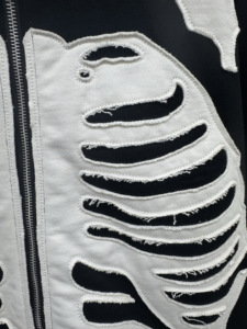 <span class=keywords><strong>Felpa</strong></span> Personalizzata di Alta Qualità con Ricamo 400GSM, <span class=keywords><strong>Felpa</strong></span> con Cappuccio Oversize con Ricamo Teschio per Uomo - Product Image 3