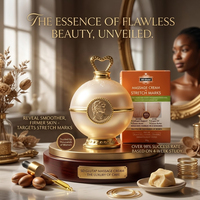 Crème de massage réduisant l'apparence des vergetures avec collagène, huile d'argan, booster d'élastine et beurre de cacao