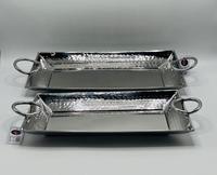 Plateau de service en acier inoxydable de qualité supérieure, écologique, moderne et luxueux, avec finition miroir, pour hôtel, restaurant et usage domestique