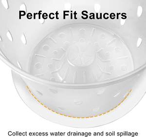 Hochwertiger Orchideen topf aus klarem Kunststoff mit Löchern Untertassen-Set Indoor Outdoor Garden Verwenden Sie Hot Selling für den Heimgebrauch - Product Image 5