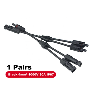 Cable Conector para Panel Solar IP67 Impermeable, Conector en Y Y3 <span class=keywords><strong>2</strong></span> en 1, Cable Adaptador Paralelo, Cable de Cobre Estañado, Material PPO, CC 1000V - Product Image 1