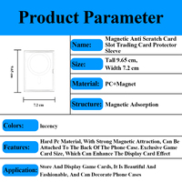 Protège-cartes magnétique personnalisé anti-rayures avec fente pour cartes et film de protection intégré pour cartes de jeu et de notation