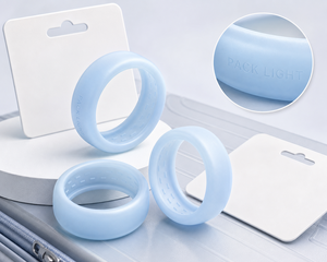 Coque de protection en silicone personnalisée avec logo OEM pour Oura Ring 5/4, Galaxy Ring, RingConn, Ultrahuman, bleu glace, nom de marque gravé en creux, personnalisable - Product Image 6