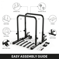 Barres parallèles Wellshow réglables en hauteur en acier et mousse, 43,5x28,5x37,4 pouces, pour fitness, sport et divertissement