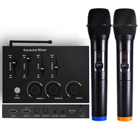 Yeni Gelen Metal Karaoke Mikseri UHF Kablosuz Mikrofon Akıllı TV HD Ev Sineması Kablosuz Sistemi