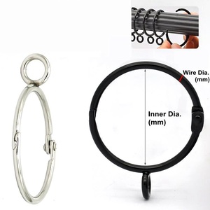 Factory Wholesale Decorative Curtain Rings with Eyelet for Blackout Curtains - Product Image 3