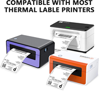 Vente flash : étiquettes thermiques adhésives de 4 pouces * 6 pouces, qualité supérieure, résistantes à l'eau, à l'huile et à l'alcool, emballage express