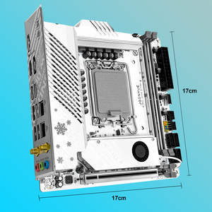 Carte mère de jeu JGINYUE <span class=keywords><strong>B760I</strong></span> Snow Dream Mini ITX, prise en charge DDR4, double mémoire, Intel pour processeurs de la série LGA 1700, nouvelle carte mère de bureau - Product Image 1