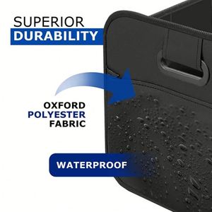 Car <b>Trunk</b> <b>Storage</b> Box <b>Large</b> Capacity Foldable Durable Water Resistant Polyester Portable Vehicle Mounted Organizer Rear <b>Trunk</b> - Product Image 4