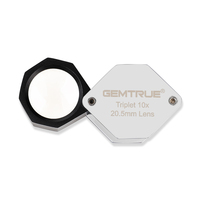 DK16008 20.5mm 10x Triplet Diamond Loupe Chrome Professional Jewelry Magnifier