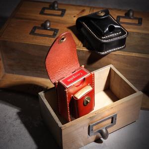 Luxe en cuir véritable petit fumer taille étui à cigarettes avec briquet peau de vache étui à cigarettes crochet ceinture Fanny sac - Product Image 2