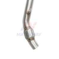 Tuyau d'échappement en acier inoxydable poli MATCHWAY, soudé TIG à 100 %, pour BMW E60 E61 LCI 520d N47 2006-2009
