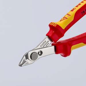 KNIPEX - 78 06 125 SB Super Knips électroniques®Tête polie, poignées isolées avec poignées multi-composants, testées VDE, INOX à - Product Image 3