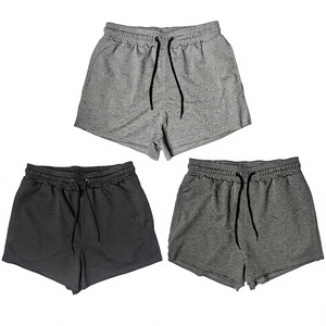 Men's 100% Cotton Solid Color Drawstring Mid Waist Casual Breathable Quick Dry Shorts with Pockets Made in Bangladesh - Product Image 2