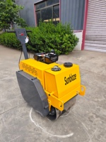 Rouleau compacteur vibrant à double tambour Sunblaze SPR450 d'occasion, autopropulsé, bidirectionnel, hydraulique, puissance 5,5 kW, origine Shandong, faible coût