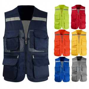 Chaleco de Seguridad Reflectante de Alta Visibilidad con Bolsillos, Cremallera, Impermeable, con Luz LED, Unisex, Fabricantes y Exportadores de Ropa Sando - Product Image 1