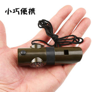 7-in-1 Outdoor Camping Survival Whistle with Multi-Functional <b>Thermometer</b> and Compass Safety & Survival Gear - Product Image 3