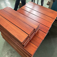 Planchers en bois véritable de qualité supérieure, grade naturel 100%, acajou Santos 18 mm, vente directe d'usine, installation par système de clic