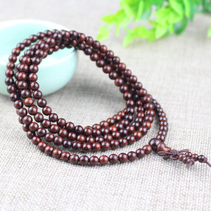 Cuentas de madera de palisandro indio para oración, 216 cuentas redondas de madera de alta densidad de 4,5mm para hacer collares, pulseras y joyería - Product Image 2