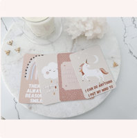 20 cartes d'affirmation positives quotidiennes pour enfants avec pochette