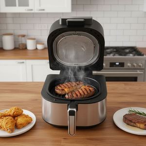 Nouvelle Conception 2026 – Machine à Steak Multifonctionnelle avec Poignée Amovible, Friteuse à Air 2000W Très Économique pour Usage Domestique - Product Image 3